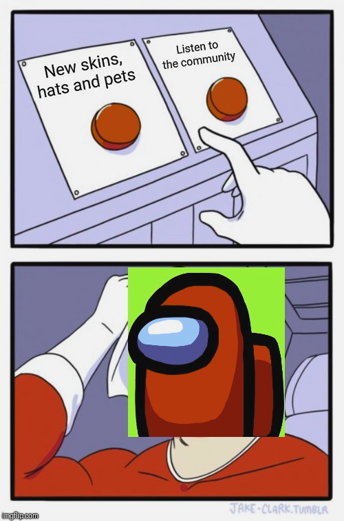 Which button to choose Among us memes
